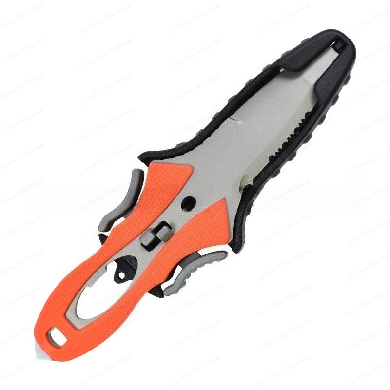 Dive Knife Titanium - Cuchillo de Rescate Acuático, Cortador de