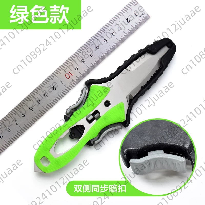 Dive Knife Titanium - Cuchillo de Rescate Acuático, Cortador de