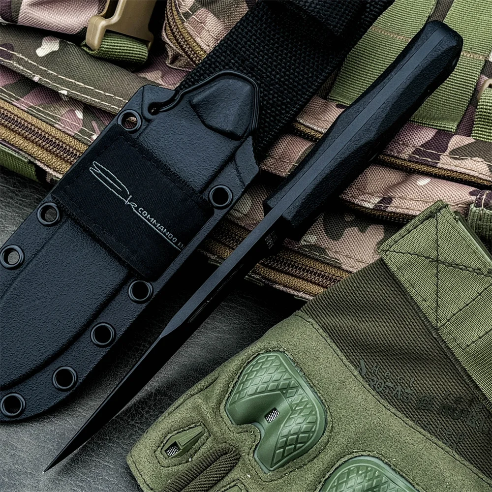 Cuchillo de hoja fija KA‑BAR E - Dive Knife Titanium reseña y precio