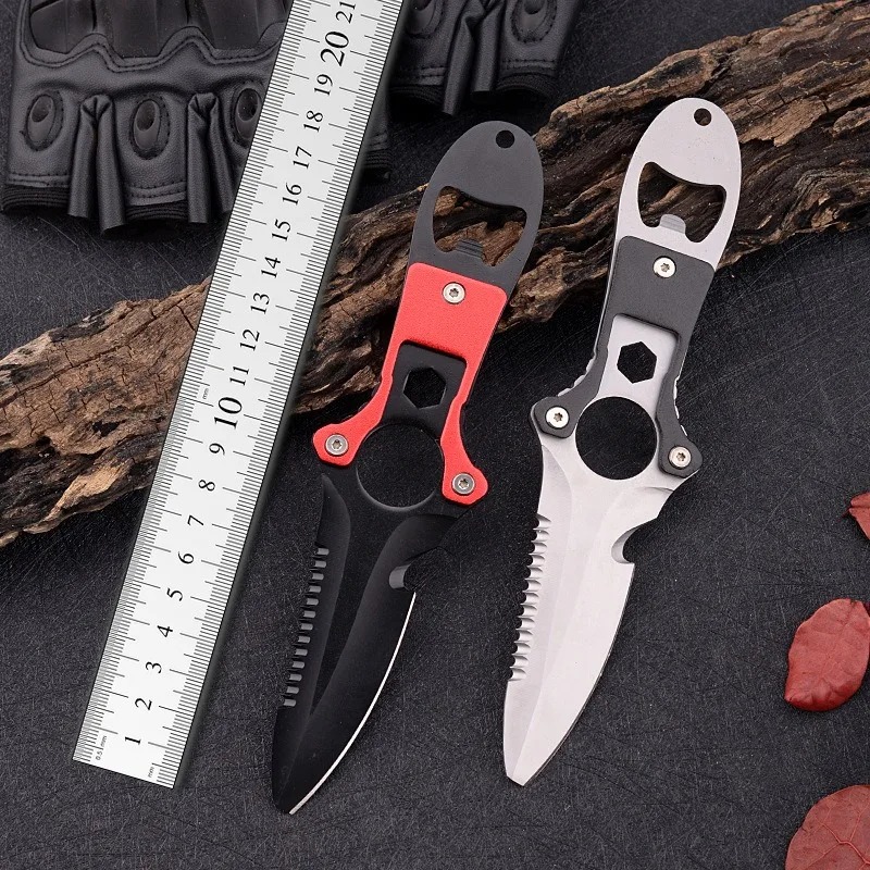 Cuchillo multifuncional de ace - Dive Knife Titanium reseña y precio
