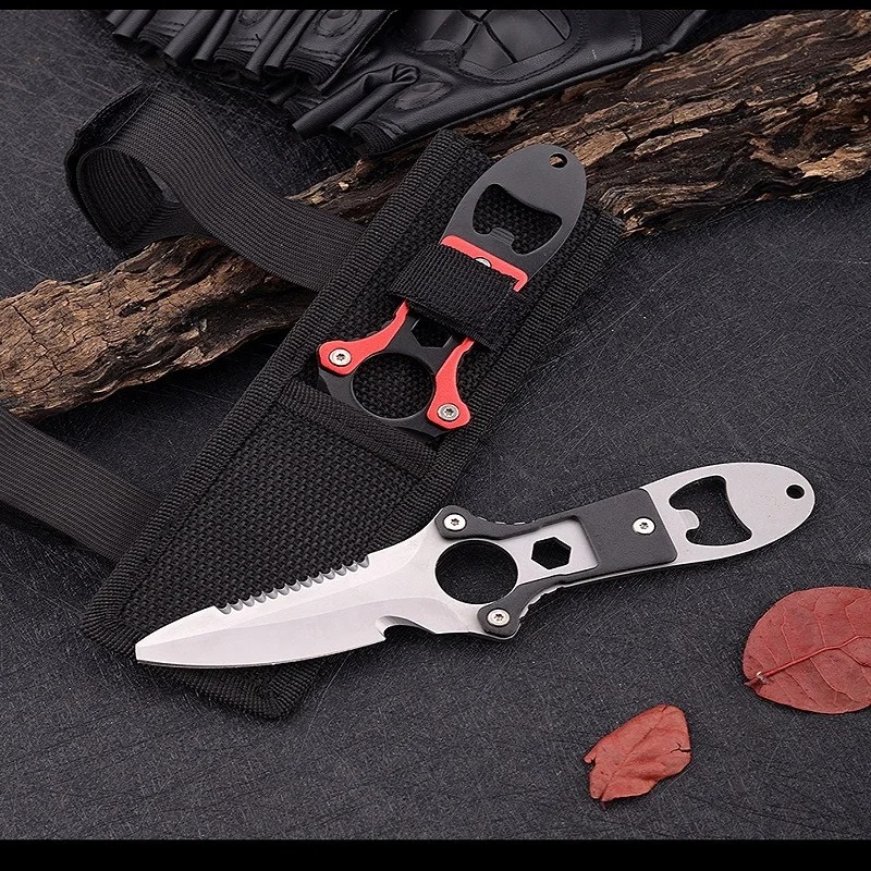 Cuchillo multifuncional de ace - Dive Knife Titanium reseña y precio